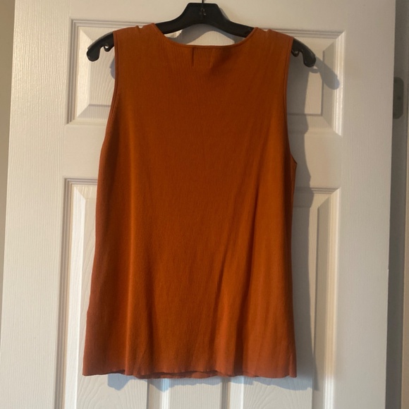 PRETTY RUBY RD TANK TOP WITH BEADS AND RHINESTONES BURNT ORANGE XL - Picture 3 of 4